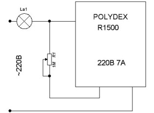 Схема подключения интегрального регулятора мощности POLYDEX R1500