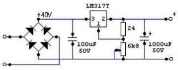 Схема блока питания на микросхеме LM317