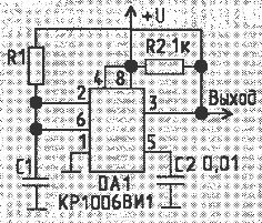 Схема генераторов импульсов формы меандр