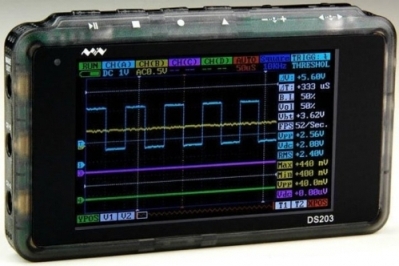 Карманный цифровой осциллограф DS203