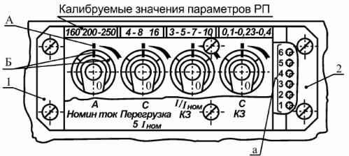 Передняя панель блока управления полупроводниковым расцепителем