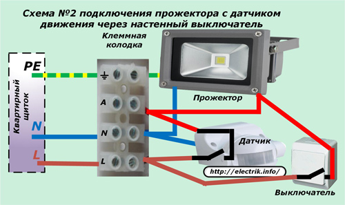 Схема подключения датчика движения