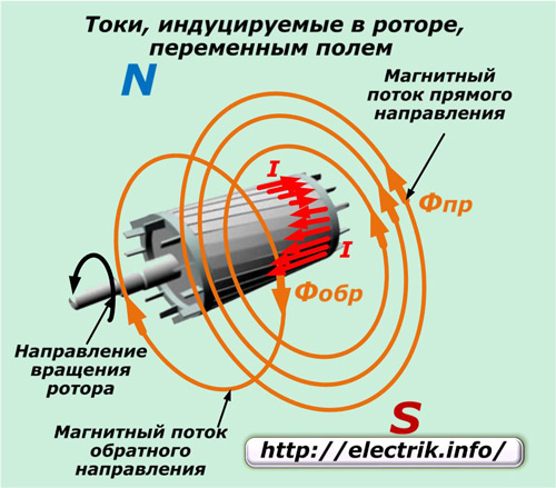 Токи, индуцируемые в роторе переменным полем