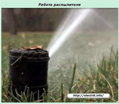 Работа распылителя