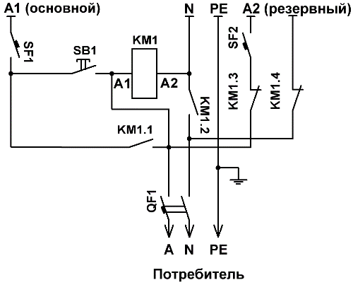 Схема АВР