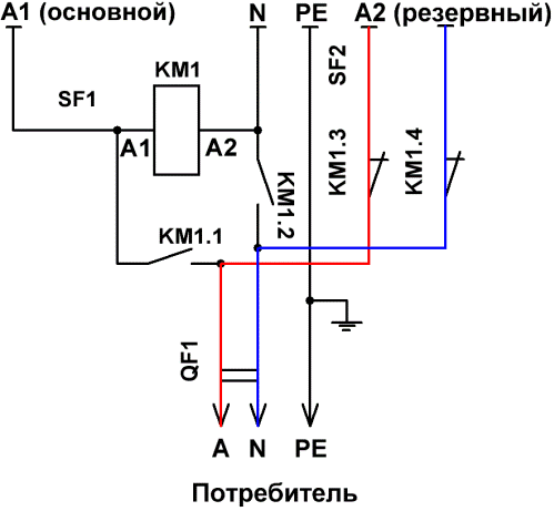 Схема АВР