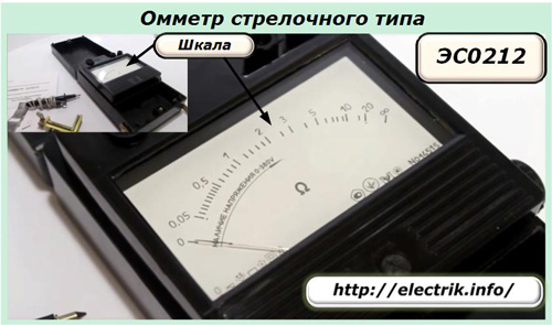 Омметр стрелочного типа