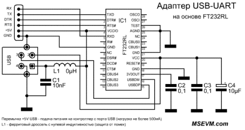 Адартер USB-UART