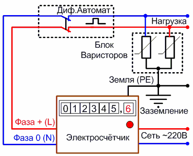 Схема защиты ламп