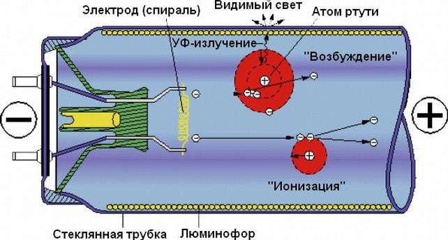 Устройство люминесцентной лампы