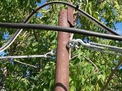 Прокладка провода на даче по воздуху 