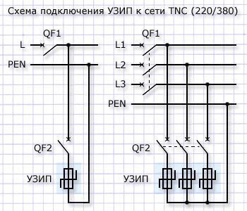 Схема подключения УЗИП