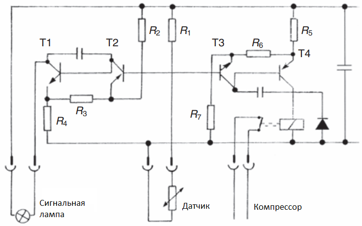 Пример подключения электронного термостата